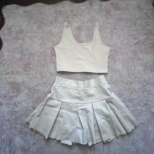 Chic Cream Skirt Set